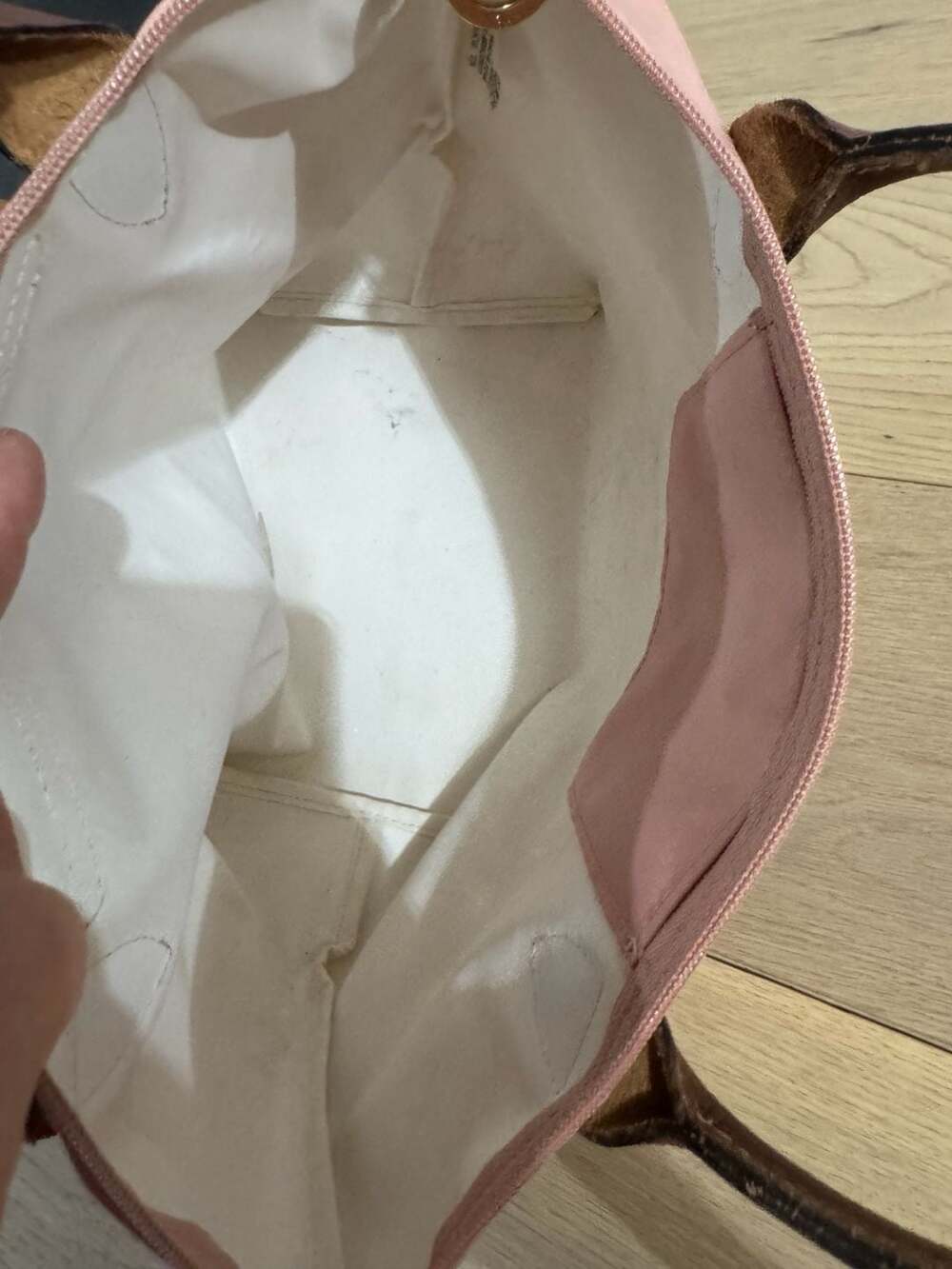 Longchamp Le Pliage Original Top Handle Bag, Small, Pink - Picture 7 of 9